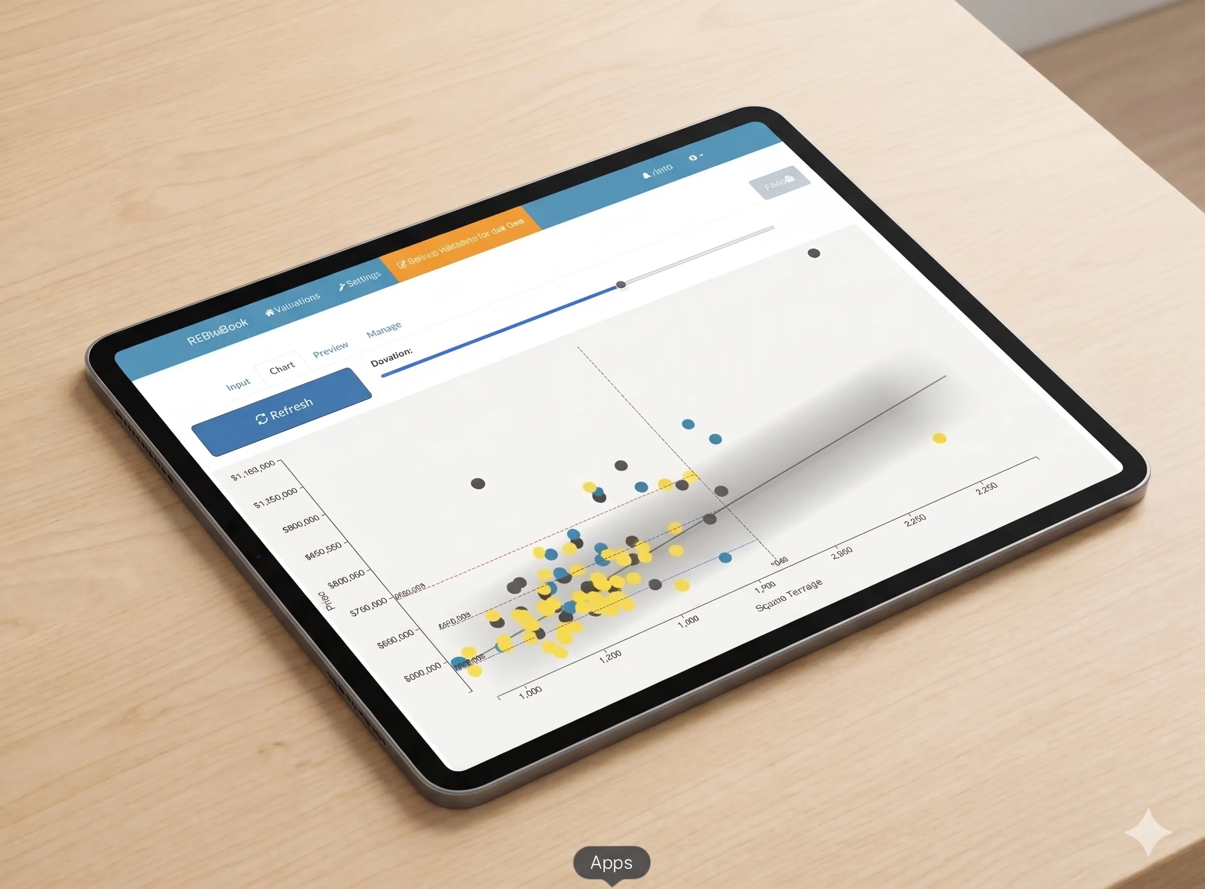 ReBluBook home valuation interface